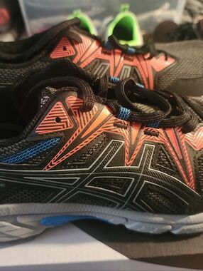 ASICS Gel Venture 8 Black and Orange Running Shoes